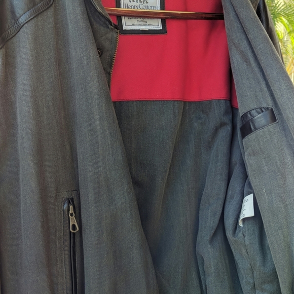 Vintage Henry Cotton's Men Leather Bomber Jacket - Picture 7 of 8